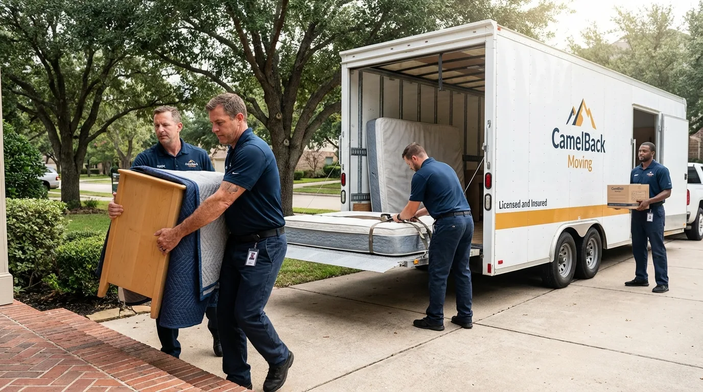 Crew loading residential truck for cross-state move from Covington, KY